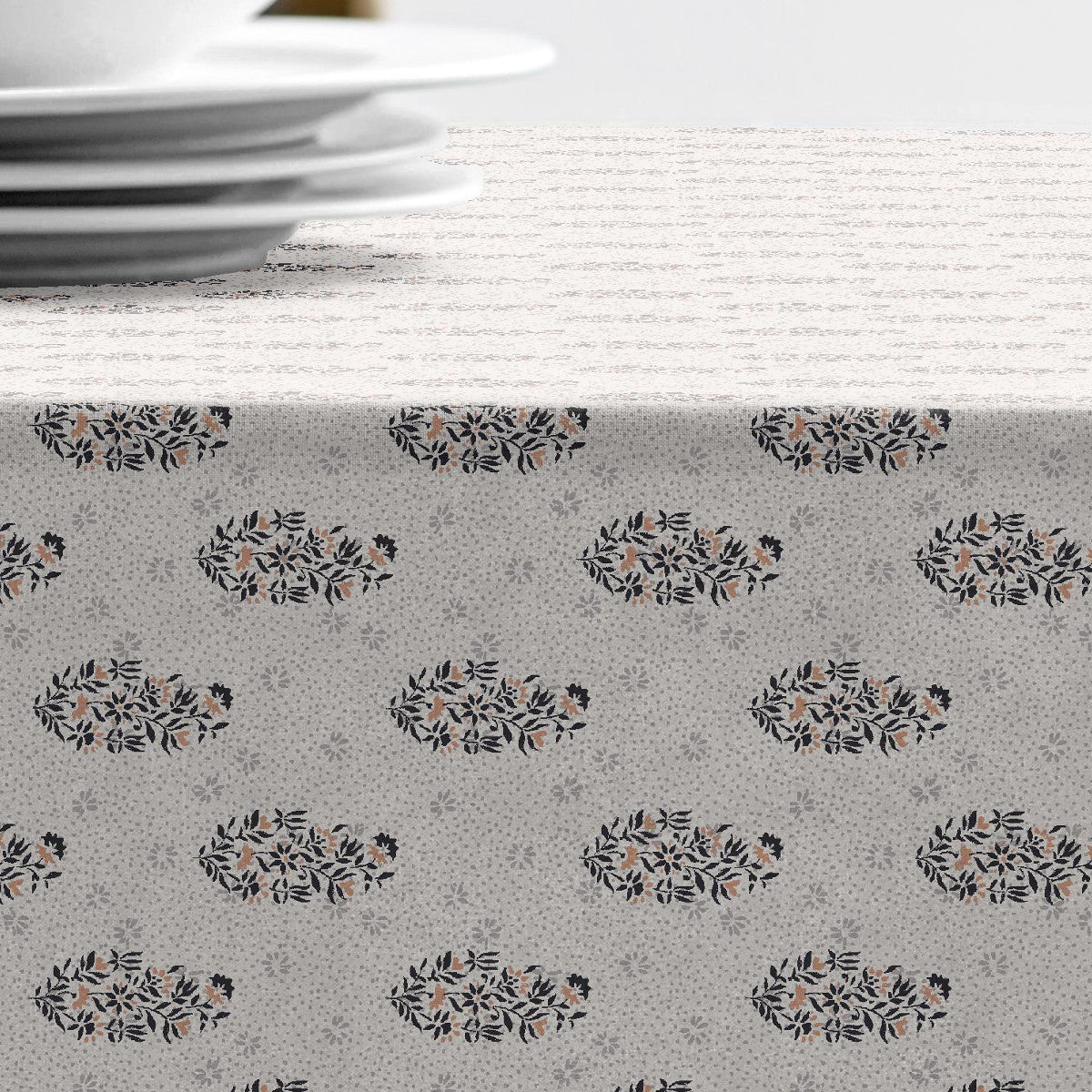 Södahl Boheme Grey – Akrylduk 100 % bomull med antiskli