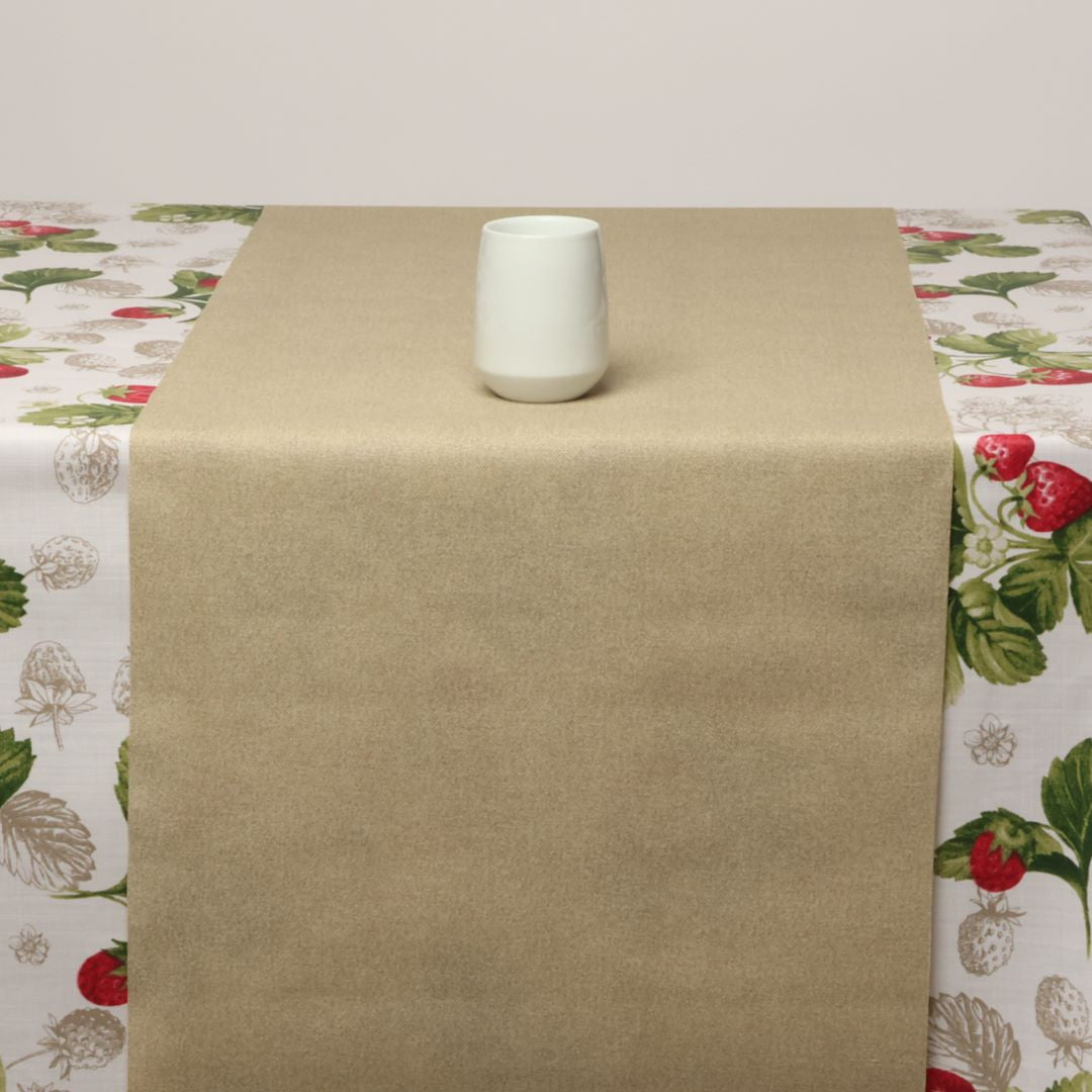 Bordløper, Dali Sand - Ensfarget Akrylbordløper med en bredde på 40 cm