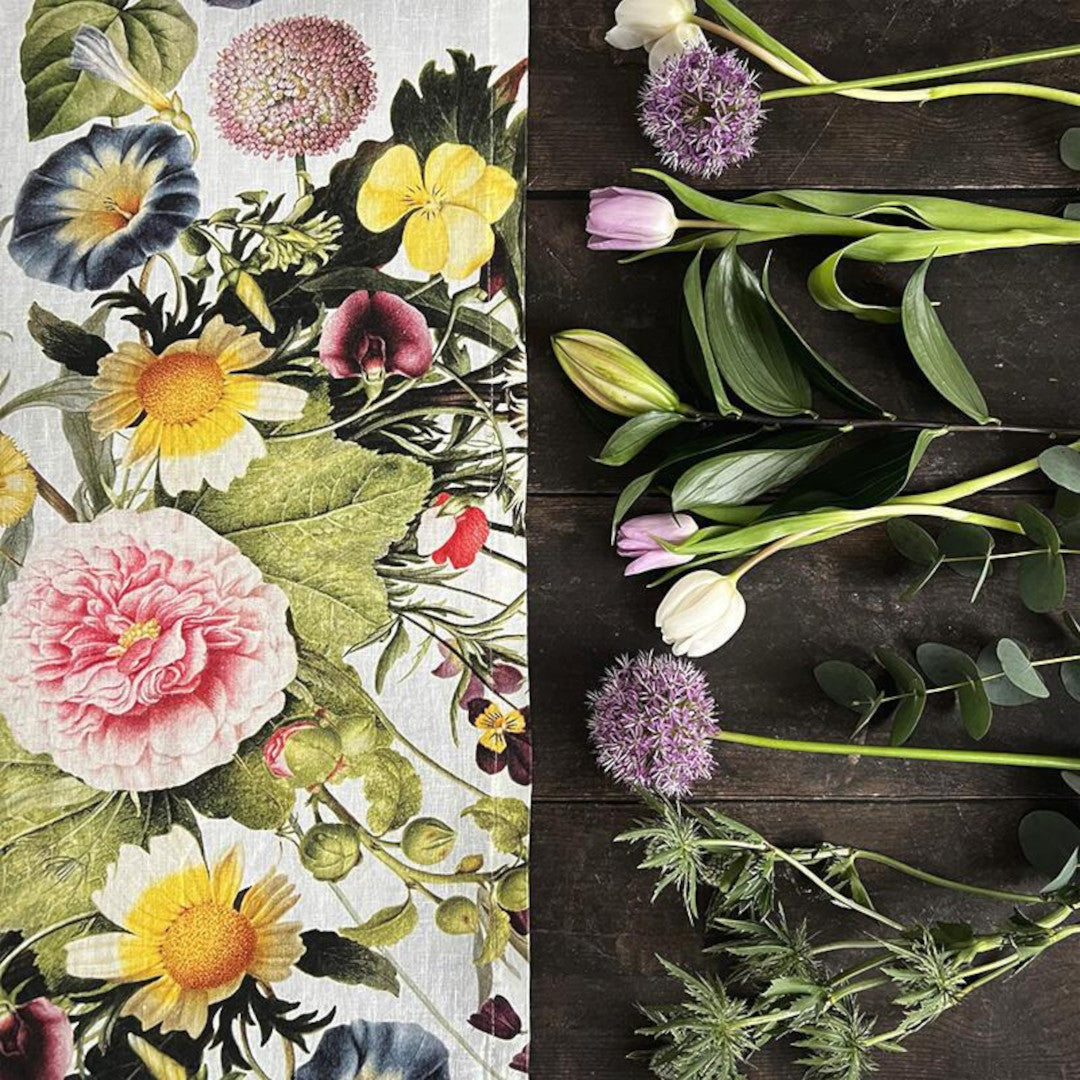 Bordløper i lin Flower Garden – Jim Lyngvild