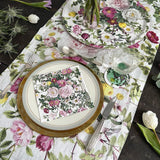 Bordløper i lin Rose Flower Garden – Jim Lyngvild