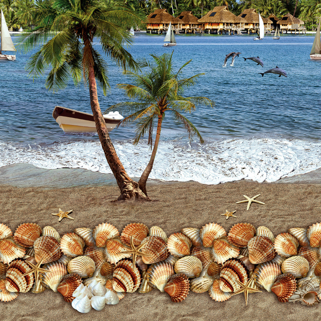 Bounty-land – voksduk med tropisk feriestemning