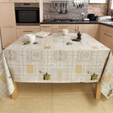 Brasiliansk kaffebord voksduk med ruter og lett preget overflate