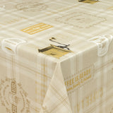 Brasiliansk kaffebord voksduk med ruter og lett preget overflate