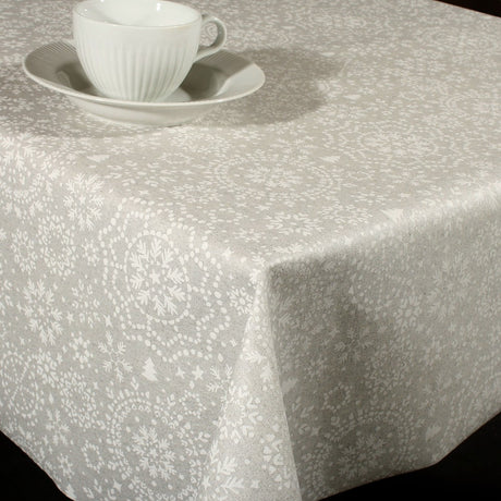 Bredle Grå og hvit - Vakker juleakrylduk med lurex 150 cm bred