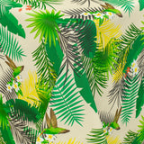 Bregnesporer – Voksduk med bregner, blomster og kolibrier