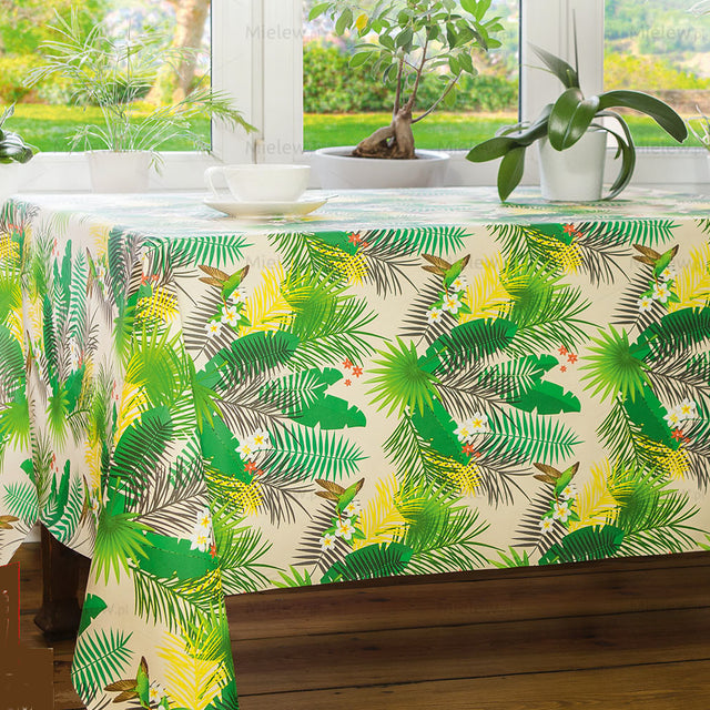 Bregnesporer – Voksduk med bregner, blomster og kolibrier