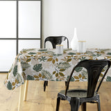 Bruinelle Green – Voksduk med bladmønster i grønt og beige i miljø