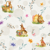 Bunny Påskevoksduk – Runde voksduker med strikk, mønster