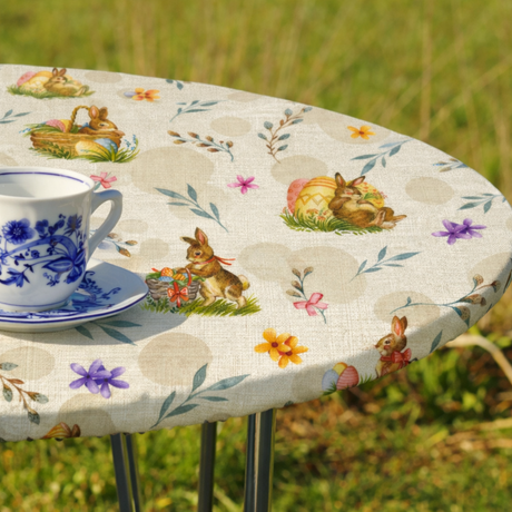 Bunny Påskevoksduk – Runde voksduker med strikk