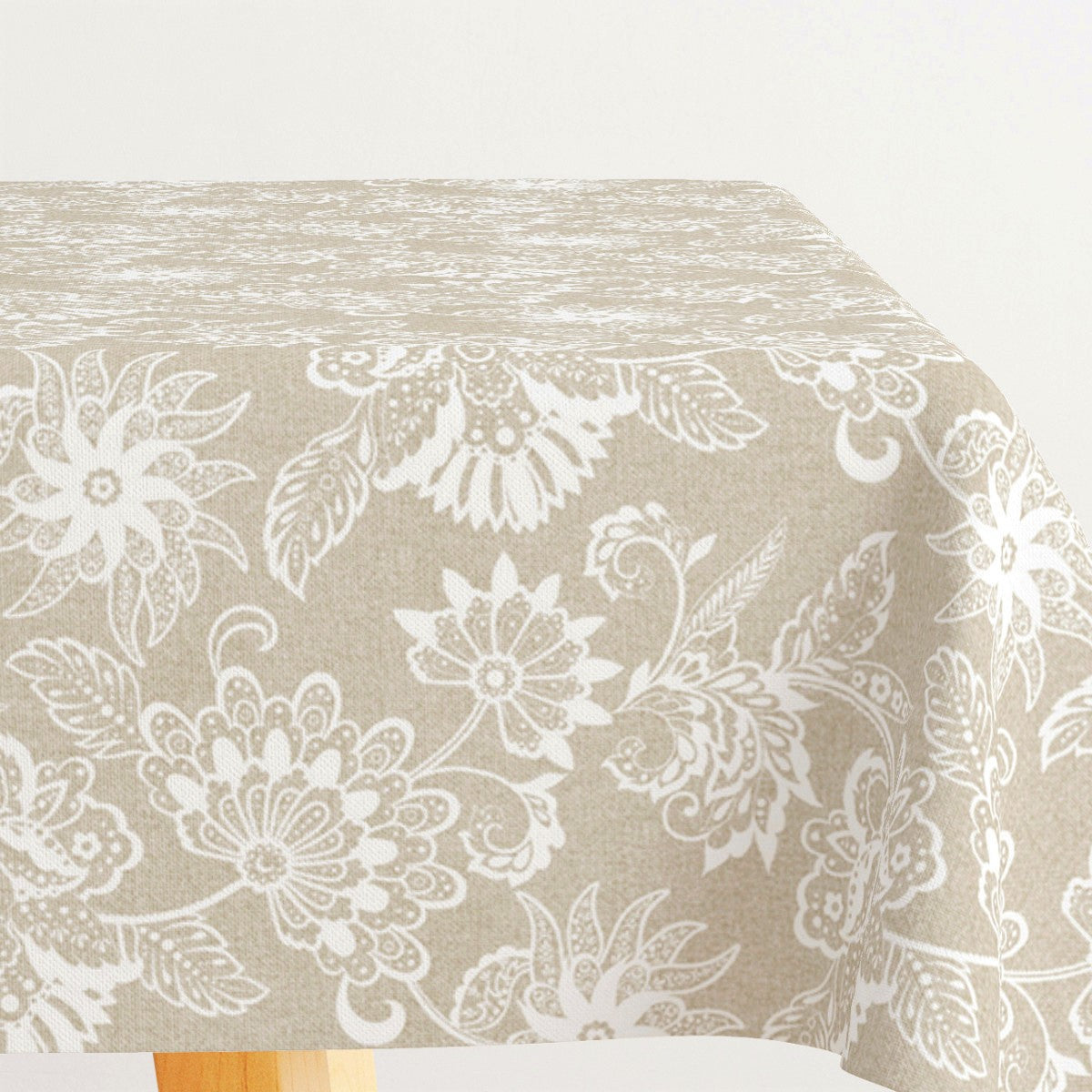 Burliuk Nature - Akrylduk med vakre hvite blomster