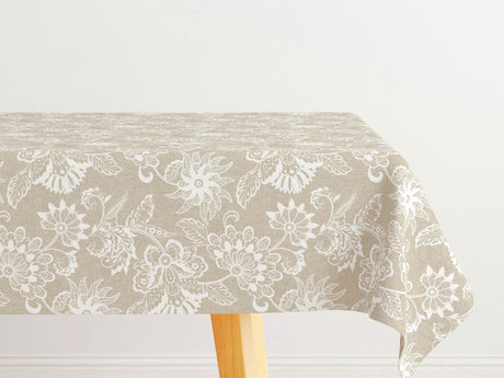 Burliuk Nature - Akrylduk med vakre hvite blomster