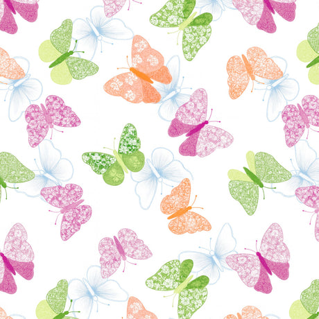 Butterfly Summer – Gjennomsiktig voksduk med fargerike sommerfugler