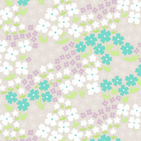 Butterfly Buffet China - Lola voksduk med blomsterflor i pastellfarger