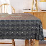 Cannage Sort - Akrylduk med flott grafisk mønster 155 cm bred