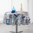 Cap Ouest Blue Ø 180 cm, rund bordduk med flekkavvisende behandling
