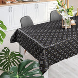 Casa Antrasitt – voksduk med rutemønster og linlook