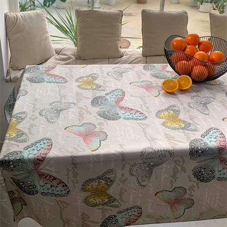 Cezanne – Vakker akrylduk med sommerfugler, 140 cm bred