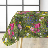 Ville blomster – Voksduk med fargerike blomster på bord