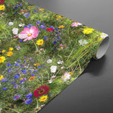 Ville blomster – Rullet voksduk med fargerike blomster