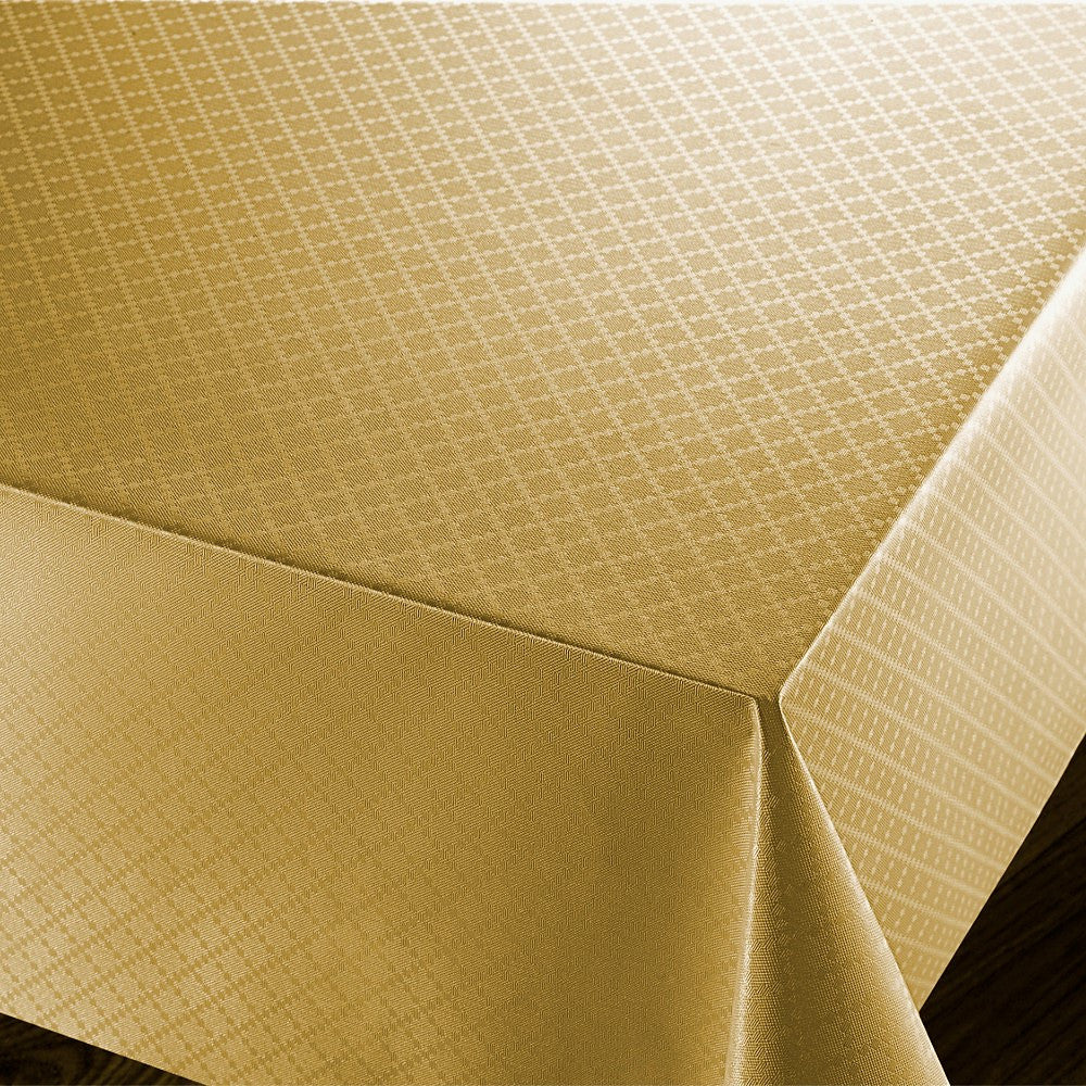 Checkers Gold – voksduk med preget rutemønster