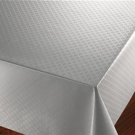 Checkers Silver – voksduk med preget rutemønster