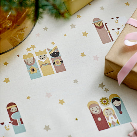 Södahl Juleduk – Christmas Night Offwhite, akrylduk i 100 % bomull med antiskli