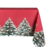 Christmas Trees Rød – Juleduk med flekkavvisende behandling 150 x 300 cm, modellbilde