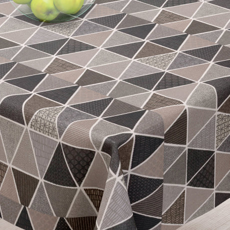 Chulo Grå - Akrylduk med flotte grå trekanter - 155 cm bred