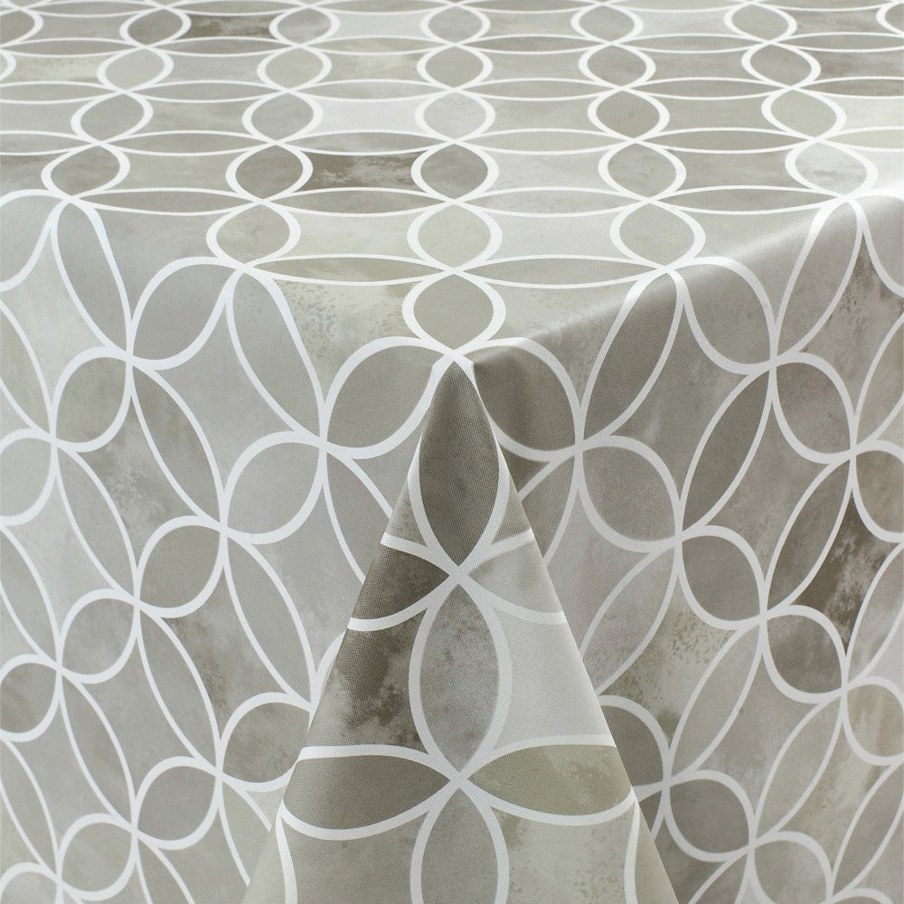 Circle Graphics Grå – Voksduk med flott grafisk sirkelmønster