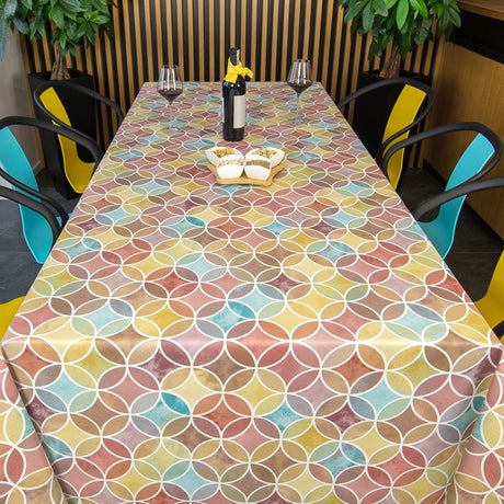 Circle Graphics Varm – Voksduk med flott grafisk sirkelmønster