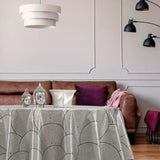 Circles Black/Silver - Voksduk med sirkler i svart og sølv