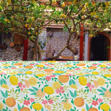 Citrus White – Voksduk med sitroner og blader