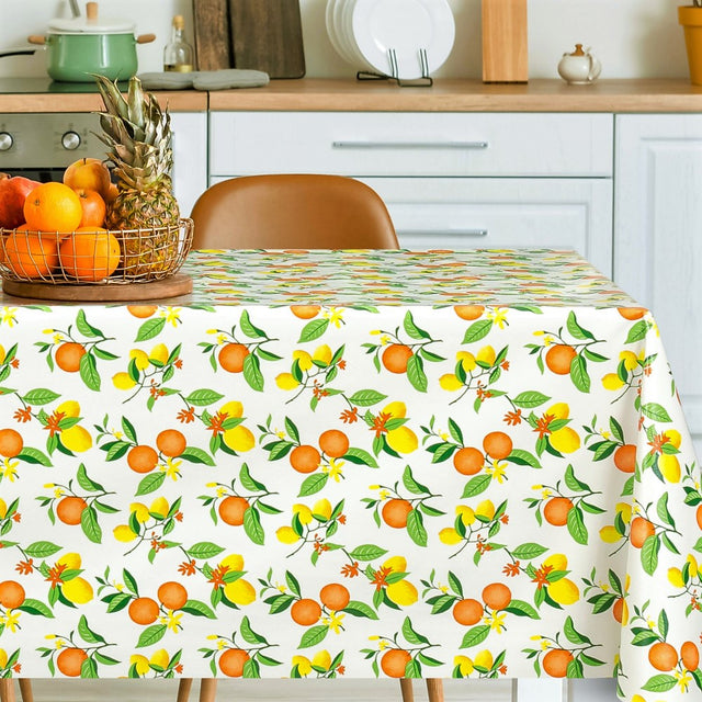Citruslykke – Vakker voksduk med appelsiner og sitroner