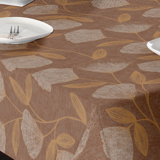 Claira Gold - Voksduk med blomstertegninger