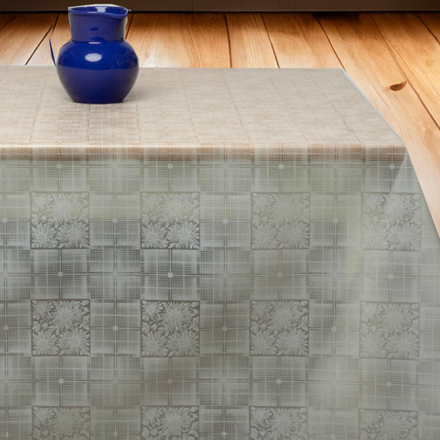 Clarity Square – Gjennomsiktig voksduk med klassisk mønster