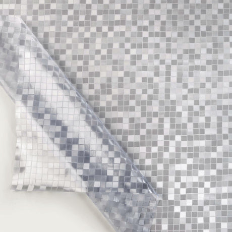Clear & Frosted Check – matt og gjennomsiktig voksduk med preget rutemønster