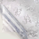 Clear & Frosted Flowers – klar og matt voksduk med preget blomster