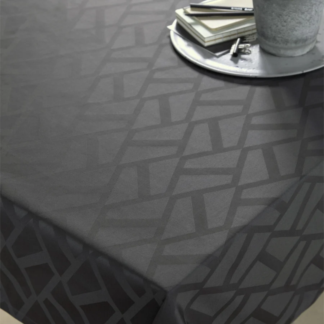 Compliments damaskduk Ice, grå/antrasitt - 160 x 370 cm