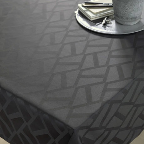 Compliments damaskduk Ice, grå/antrasitt - 160 x 370 cm