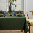 Compliments damaskduk Ice, grønn - 140 x 320 cm