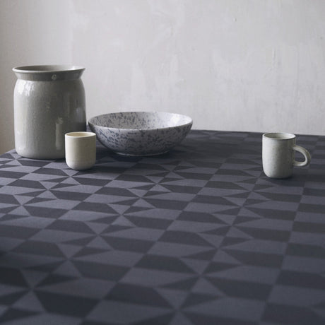 Compliments damaskduk Wind, grå - 160 x 320 cm