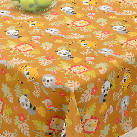 Cool Sennep - Voksduk med søte små dyr - 155 cm bred