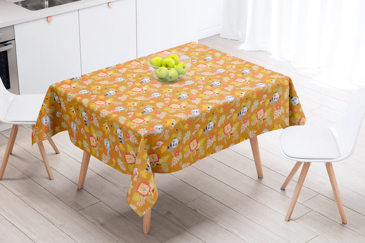 Cool Sennep - Voksduk med søte små dyr - 155 cm bred