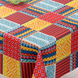Cuzco Rød - Akrylduk med meksikansk mønster - 155 cm bred
