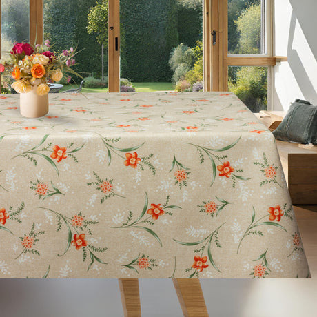 Dagliljens Skjønnhet Natur – Voksduk med blomster og linlook