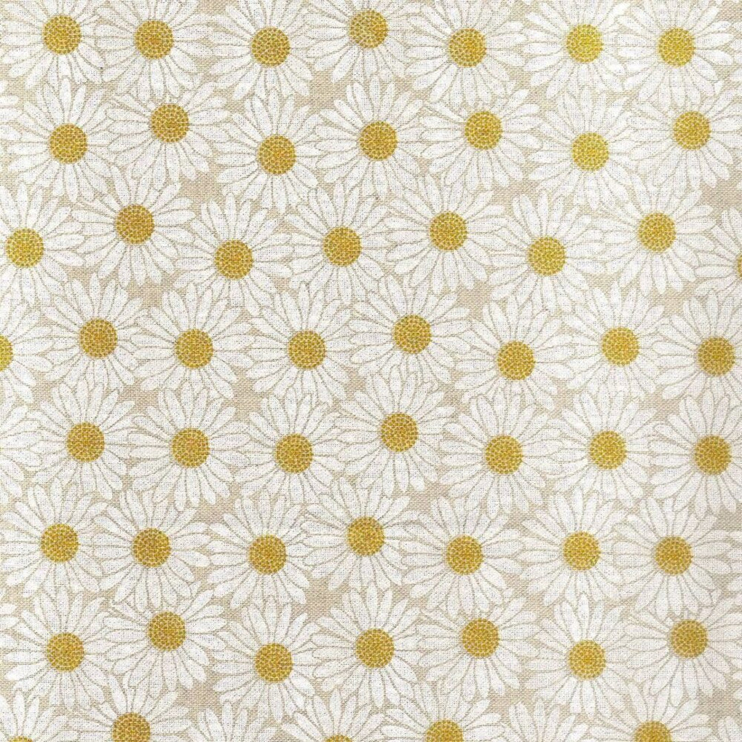 Daisy – Naturfarget akrylduk med hvite prestekrager