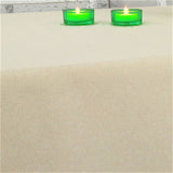 Ensfarget akrylduk i off white/beige - Dali, 180 cm bred