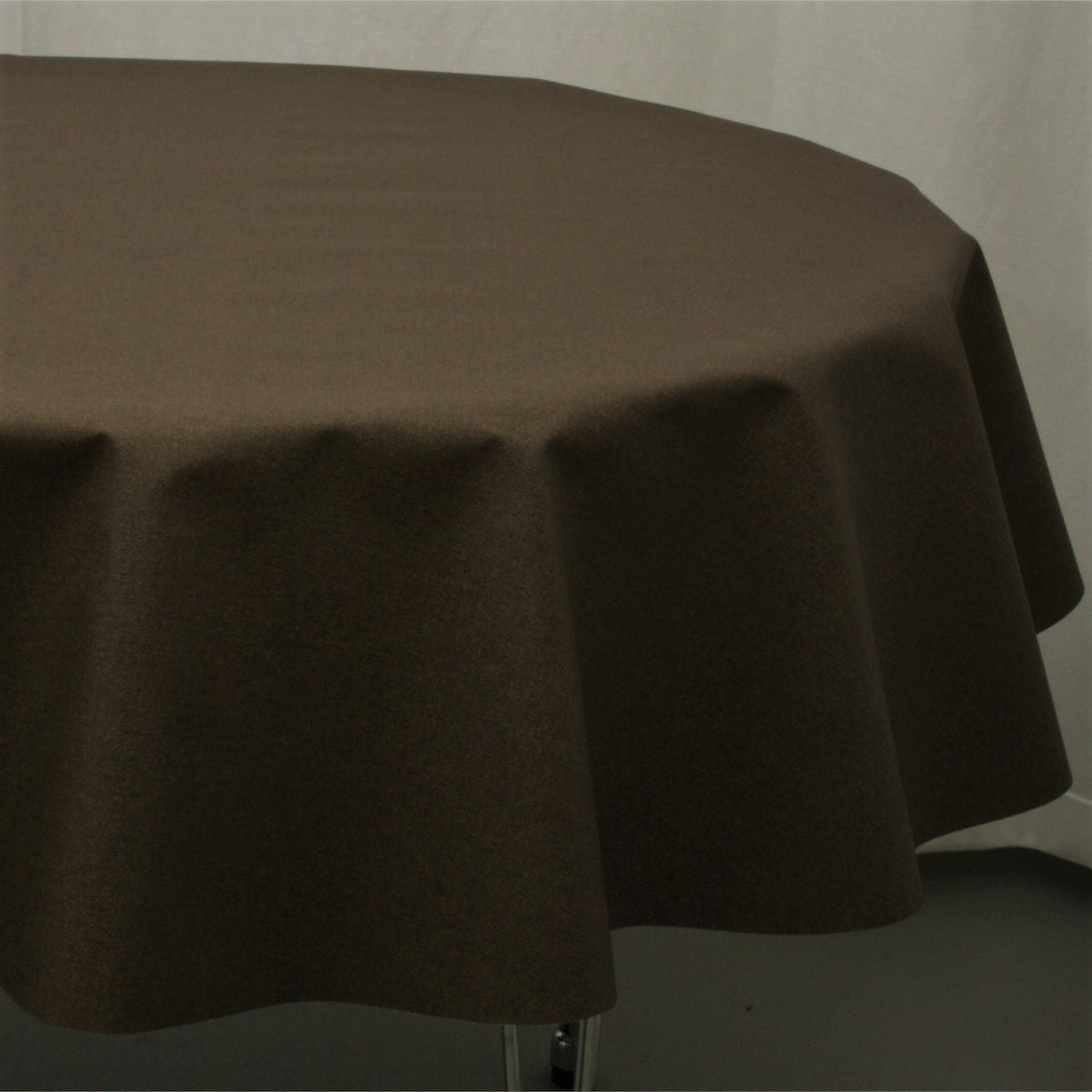 Dali ensfarget rund akrylduk i sjokolade, Ø 140