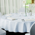 Gastro Ø 180 cm rund duk 100 % polyester hvit