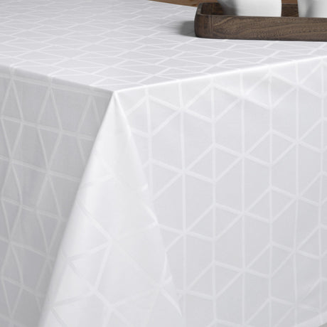 Engholm Pelikan Rund Damaskduk - hvit Ø 160cm